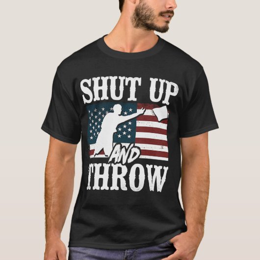 Cornhole Team Bean Bag Player Champ American Flag T-Shirt (Vorderseite)