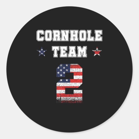 Cornhole Team Team Cornhole Runder Aufkleber (Vorderseite)