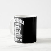 Cornhole-Technik Wurftechnik Cornhole Kaffeetasse (Vorderseite Links)