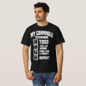 Cornhole Technique Throwing Technique Cornhole T-Shirt (Vorne ganz)