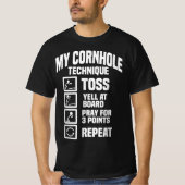 Cornhole Technique Throwing Technique Cornhole T-Shirt (Vorderseite)