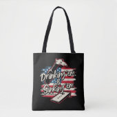 Cornhole Trinken oder Versenken 4. Juli Tasche (Vorderseite)