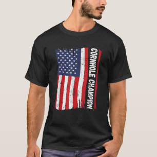 Cornhole Trophy Champion Funny Bean Bag Cornhole P T-Shirt