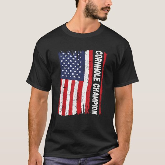 Cornhole Trophy Champion Funny Bean Bag Cornhole P T-Shirt (Vorderseite)