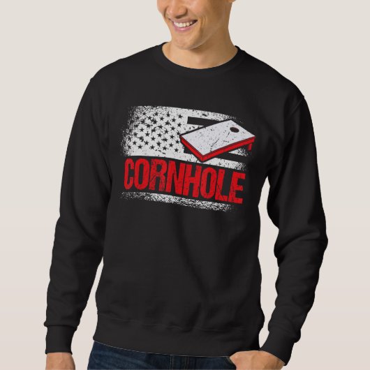 Cornhole Turnament Cornstar Cornstar Cornstar Hole Sweatshirt (Vorderseite)