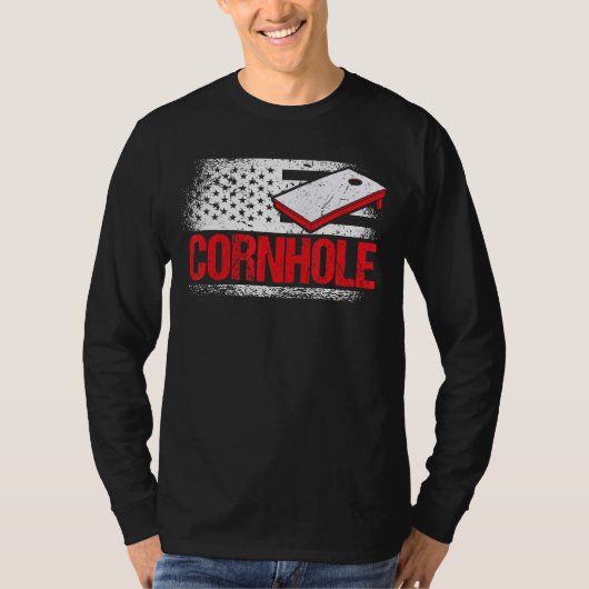 Cornhole Turnament Cornstar Cornstar Cornstar Hole T-Shirt (Vorderseite)