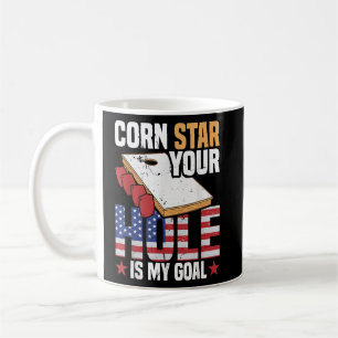 Cornhole-Turnier Corn Star Dein Loch ist mein Ziel Kaffeetasse