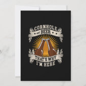 Cornhole und Bier deshalb bin ich hier Cornhole Einladung (Rückseite)