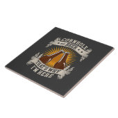 Cornhole und Bier deshalb bin ich hier Cornhole Fliese (Seite)