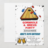 Cornhole- und Bierparty-Einladung Einladung (Vorne/Hinten)