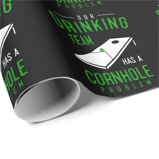 Cornhole und Biertrinker Witze Geschenkpapier (Rolleneckpunkt)