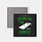 Cornhole und Biertrinker Witze Magnet (Vorderseite/Rückseite)