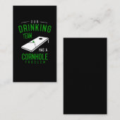 Cornhole und Biertrinker Witze Visitenkarte (Vorne/Hinten)