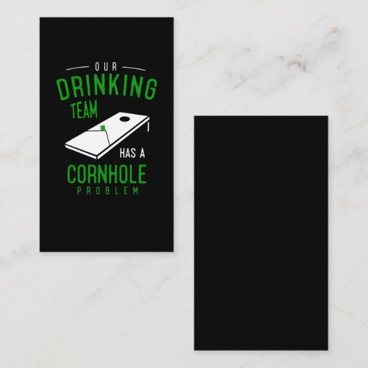 Cornhole und Biertrinker Witze Visitenkarte (Vorne/Hinten)