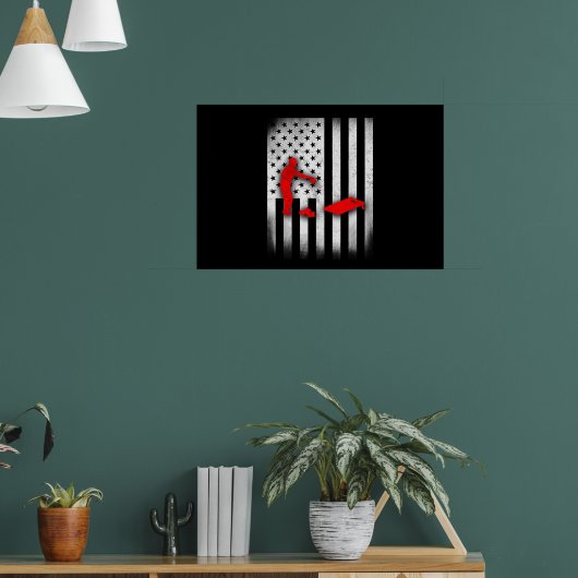 Cornhole US-Flagge Poster (Wohnzimmer 1)