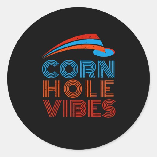 Cornhole Vibes Cornhole Cornhole Player Runder Aufkleber (Vorderseite)