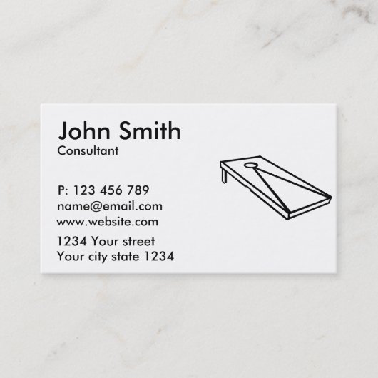 Cornhole Visitenkarte (Vorderseite)