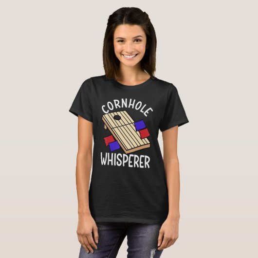 Cornhole Whisperer Corn Hole T-Shirt (Vorne ganz)