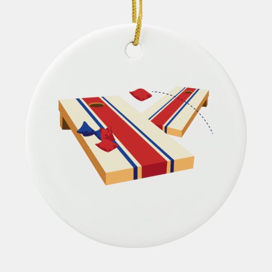 Cornhole Wurf Keramikornament (Vorne)