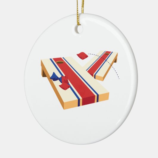 Cornhole Wurf Keramikornament (Links)