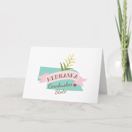 Cornhusker Staat Karte (Vorderseite)