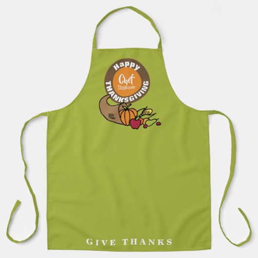 Cornicopia-Erntedank | Personalisierter Urlaub Schürze (Vorderseite)