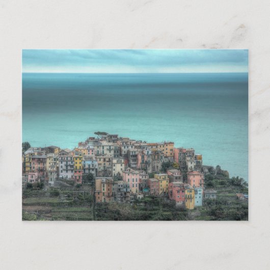 Corniglia an den Klippen, Cinque Terre Italien Postkarte (Vorderseite)