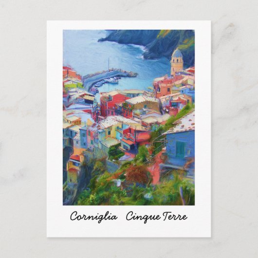 Corniglia Cinque Terre Italien Postkarte (Vorderseite)