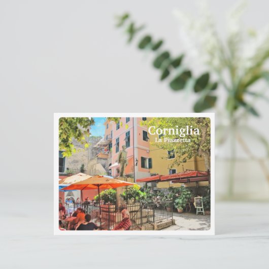 CORNIGLIA - Cinque Terre - Ligurien - PIAZETTA - Postkarte (Stehend Vorderseite)