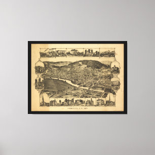 Corning New York (1882) Leinwanddruck