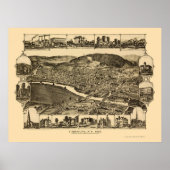 Corning, NY Panoramic Map - 1882 Poster (Vorne)