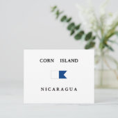 Corninsel Nicaragua Alpha Dive Flag Postkarte (Stehend Vorderseite)