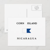 Corninsel Nicaragua Alpha Dive Flag Postkarte (Vorne/Hinten)