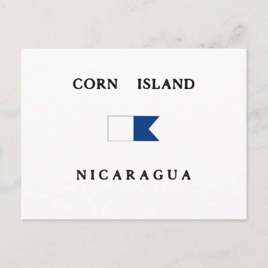 Corninsel Nicaragua Alpha Dive Flag Postkarte (Vorderseite)