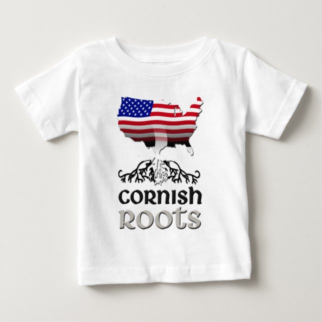 Cornisch-Amerikanische Flagge Baby T-shirt (Vorderseite)