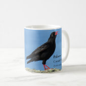 Cornisch Choughs (Palores) Pyrrhocorax pyrrhocorax Kaffeetasse (VorderseiteRechts)