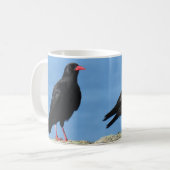 Cornisch Choughs (Palores) Pyrrhocorax pyrrhocorax Kaffeetasse (Vorderseite Links)