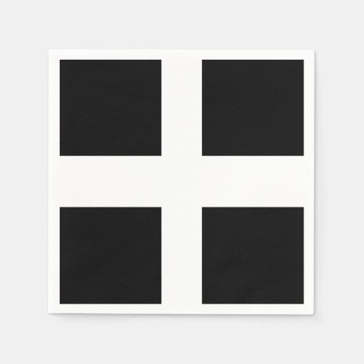 Cornisch Flag Cocktail Napkins (Standard) Serviette (Vorderseite)