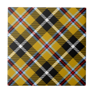 Cornisch National Tartan Gelb und Schwarz Kariert Fliese