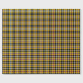 Cornisch National Tartan Gelb und Schwarz Kariert Geschenkpapier (Flach)