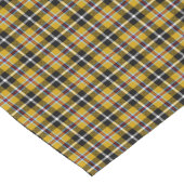 Cornisch National Tartan Gelb und Schwarz Kariert Kurzer Tischläufer (Ecke)