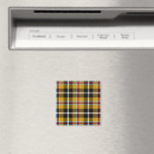 Cornisch National Tartan Gelb und Schwarz Kariert Magnet (In Situ (Geschirrspüler))