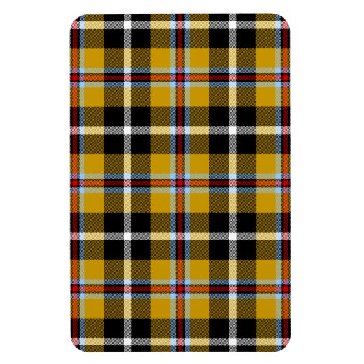 Cornisch National Tartan Gelb und Schwarz Kariert Magnet (Vertikal)