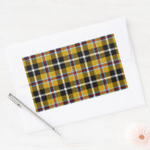 Cornisch National Tartan Gelb und Schwarz Kariert Rechteckiger Aufkleber (Umschlag)