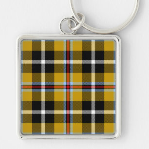 Cornisch National Tartan Gelb und Schwarz Kariert Schlüsselanhänger