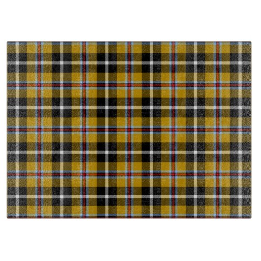 Cornisch National Tartan Gelb und Schwarz Kariert Schneidebrett (Vorderseite)