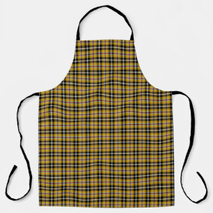 Cornisch National Tartan Gelb und Schwarz Kariert Schürze