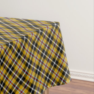 Cornisch National Tartan Gelb und Schwarz Kariert Tischdecke
