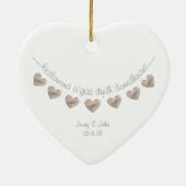 Cornisch personalisierte Hochzeitsgeschenke Keramik Ornament (Hinten)