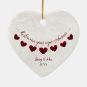 Cornisch Sprachgratulation Geschenk Verlobung Keramik Ornament (Hinten)